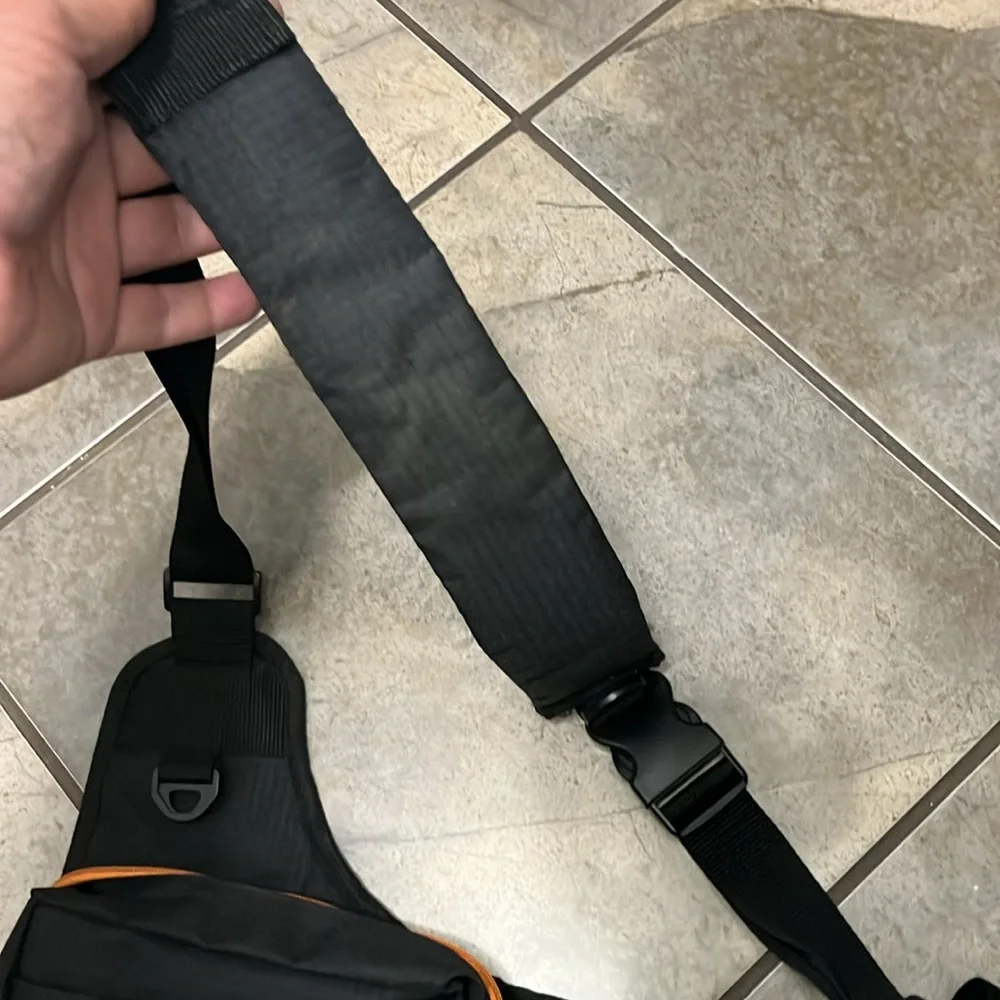 Black and Orange Men's Crossbody Bag